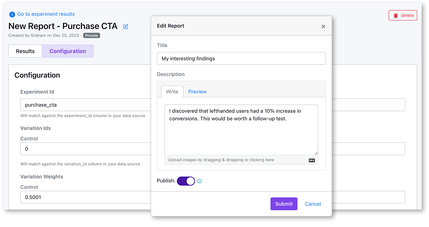 Ad-hoc Reports and Publishing