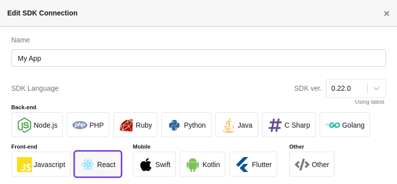 Setting the SDK Connection Version